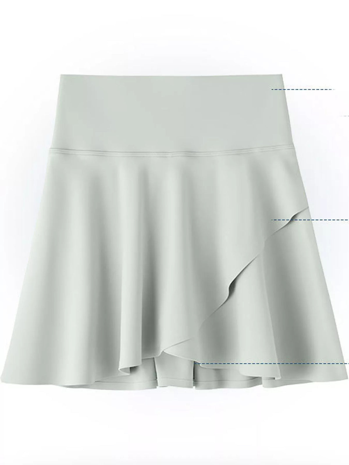 Green flared athletic skort