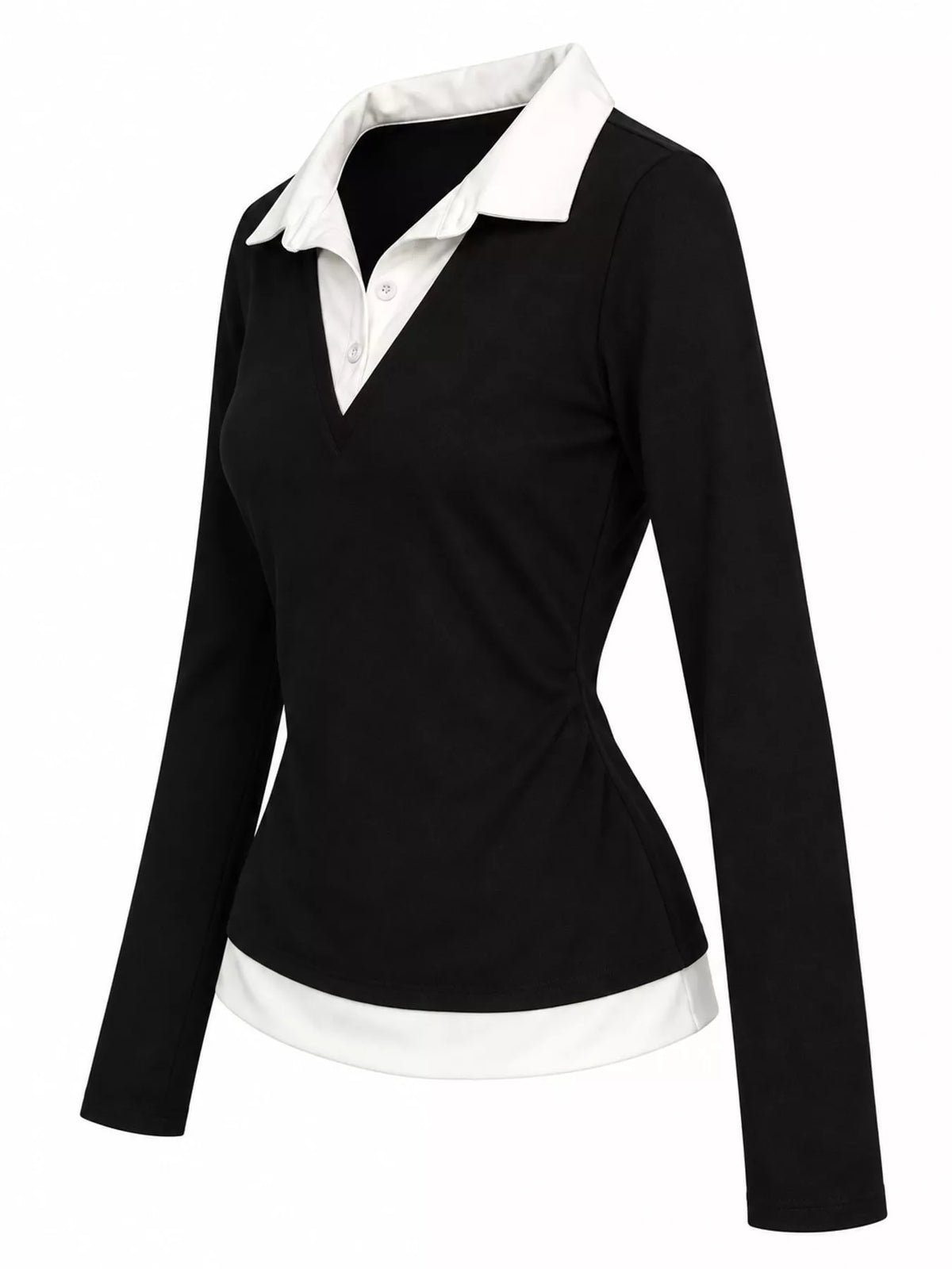 Collared long sleeve t-shirt, product view