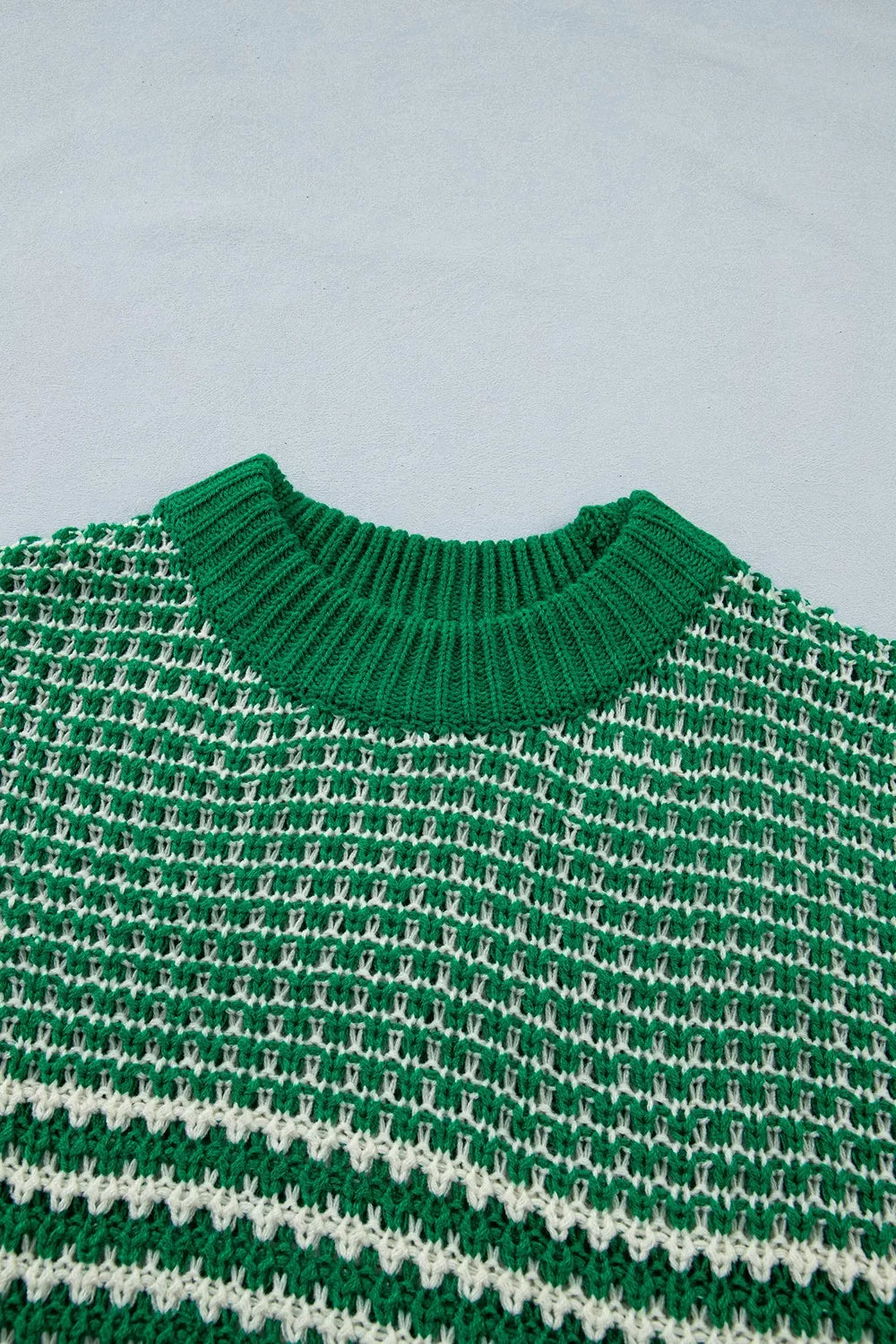 Trendsi Striped Textured Knit Sweater -