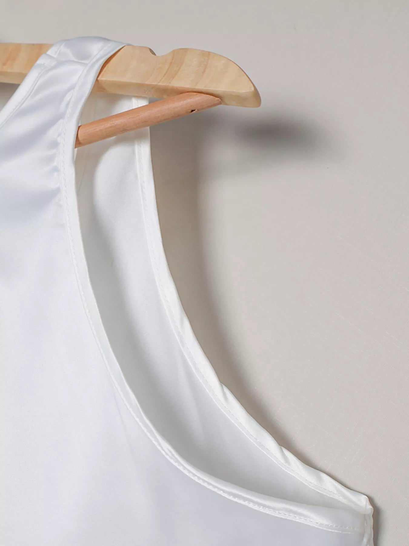 Trendsi Satin Deep V-Neck Tank -