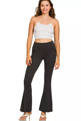 Trendsi Zenana Brushed Dty Microfiber Flare Pants -