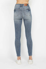 Trendsi Judy Blue Full Size Tummy Control Contrast Wash Skinny Jeans -