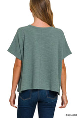Trendsi Zenana Cotton Slub Oversize Tee -