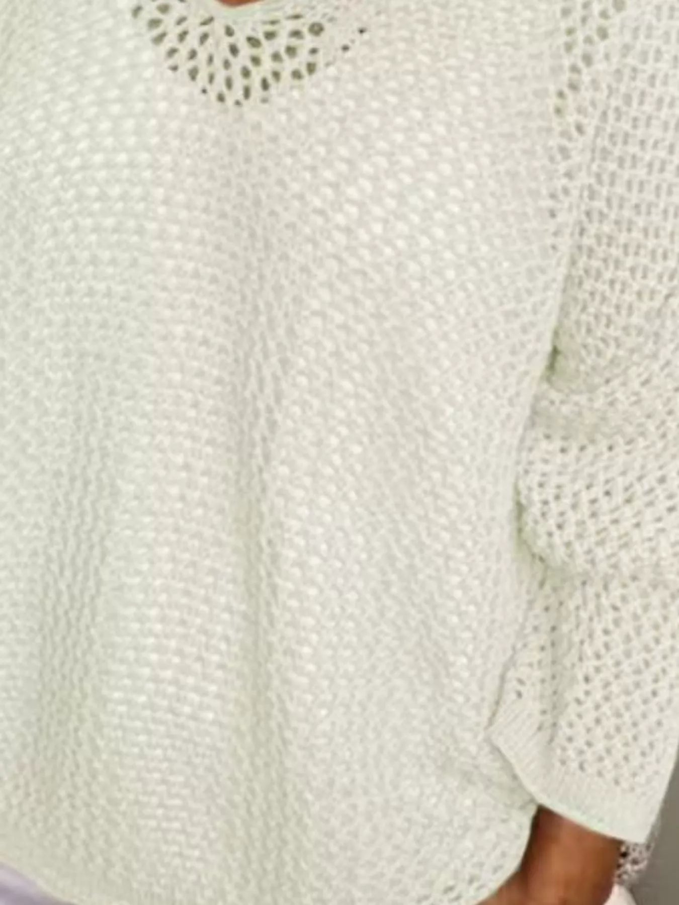 Trendsi Loose Knit Hooded Cover Up -