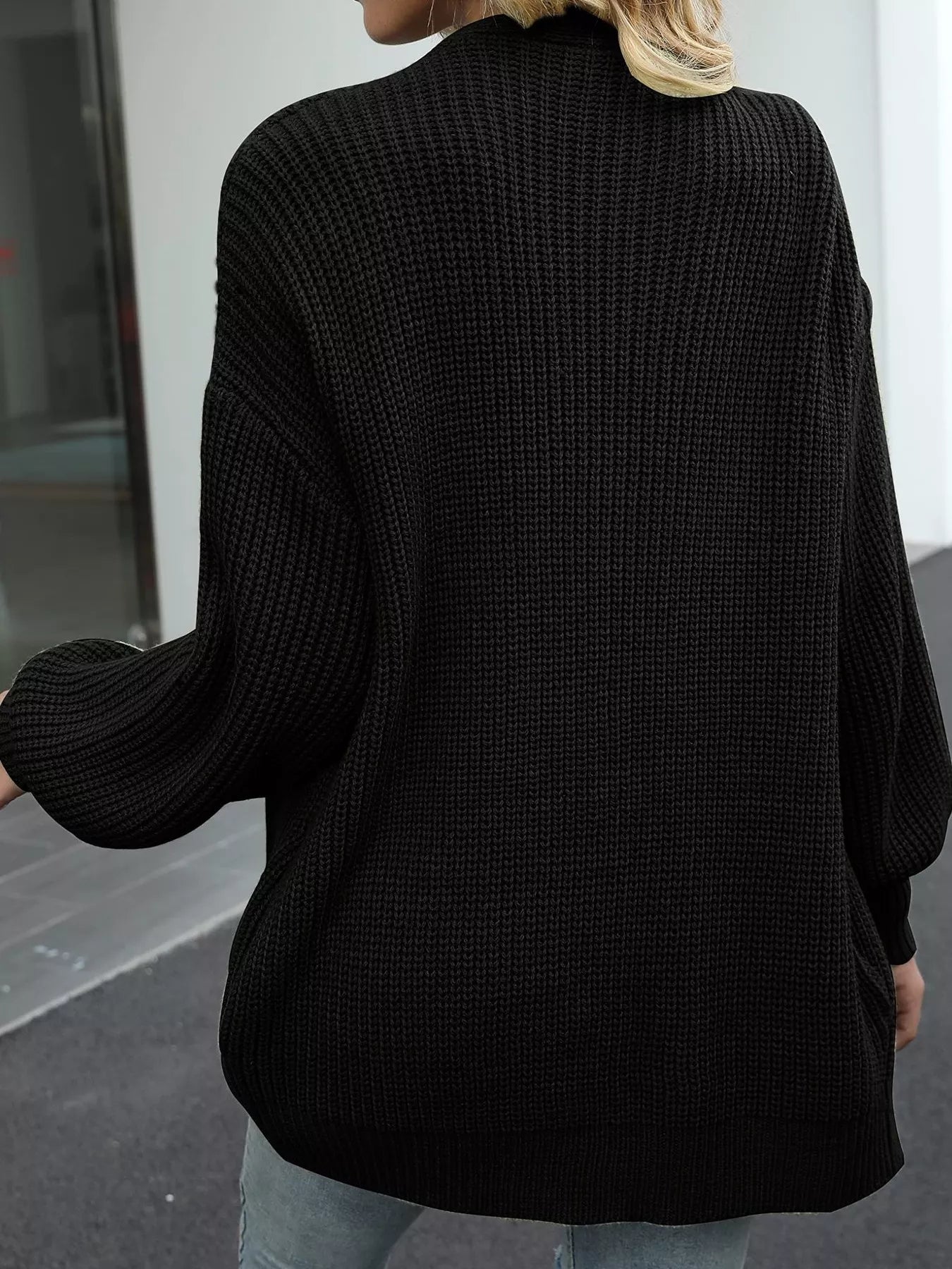 Trendsi Chunky Knit Open Front Cardigan -