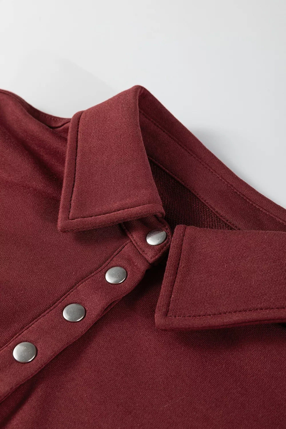 Trendsi Color-Block Snap-Button Oversized Sweatshirt -
