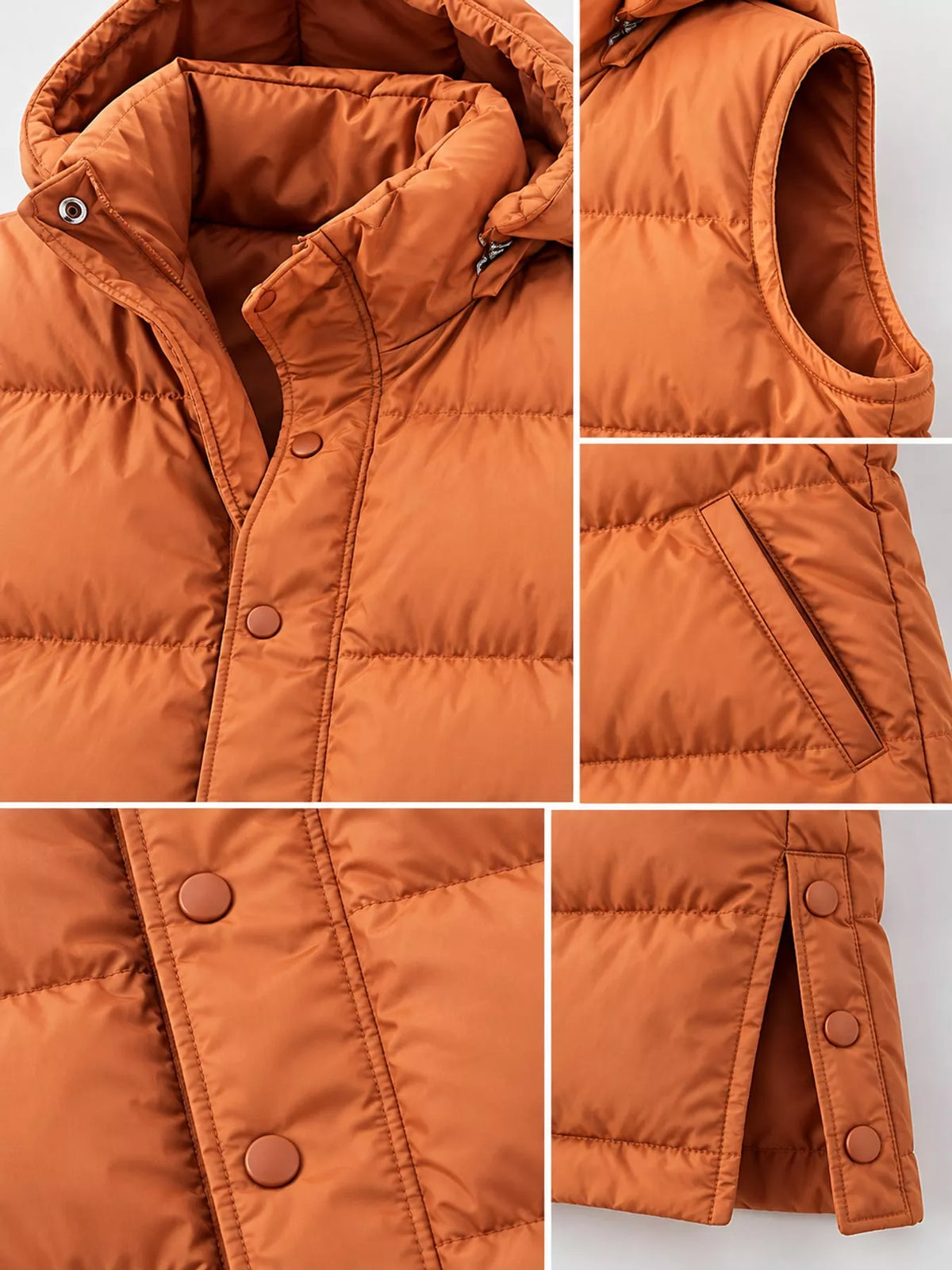 Sleeveless vest, garment detail