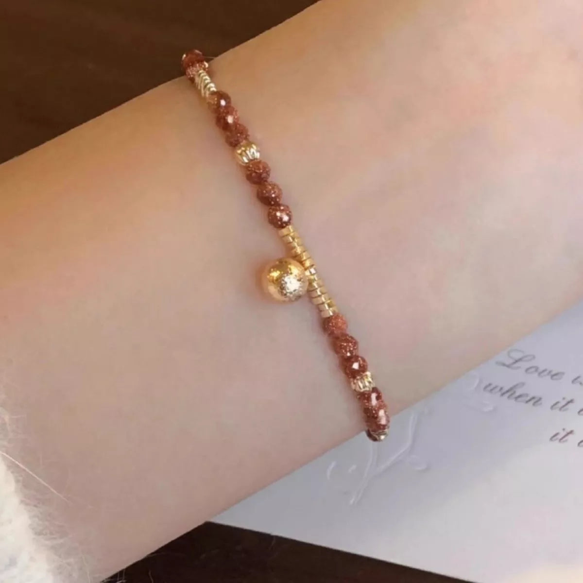 Trendsi Lightweight Beaded Charm Bracelet -