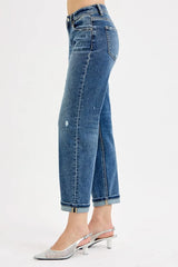 Trendsi RISEN Full Size Low Rise Crop Boyfriend Jeans Plus Size -