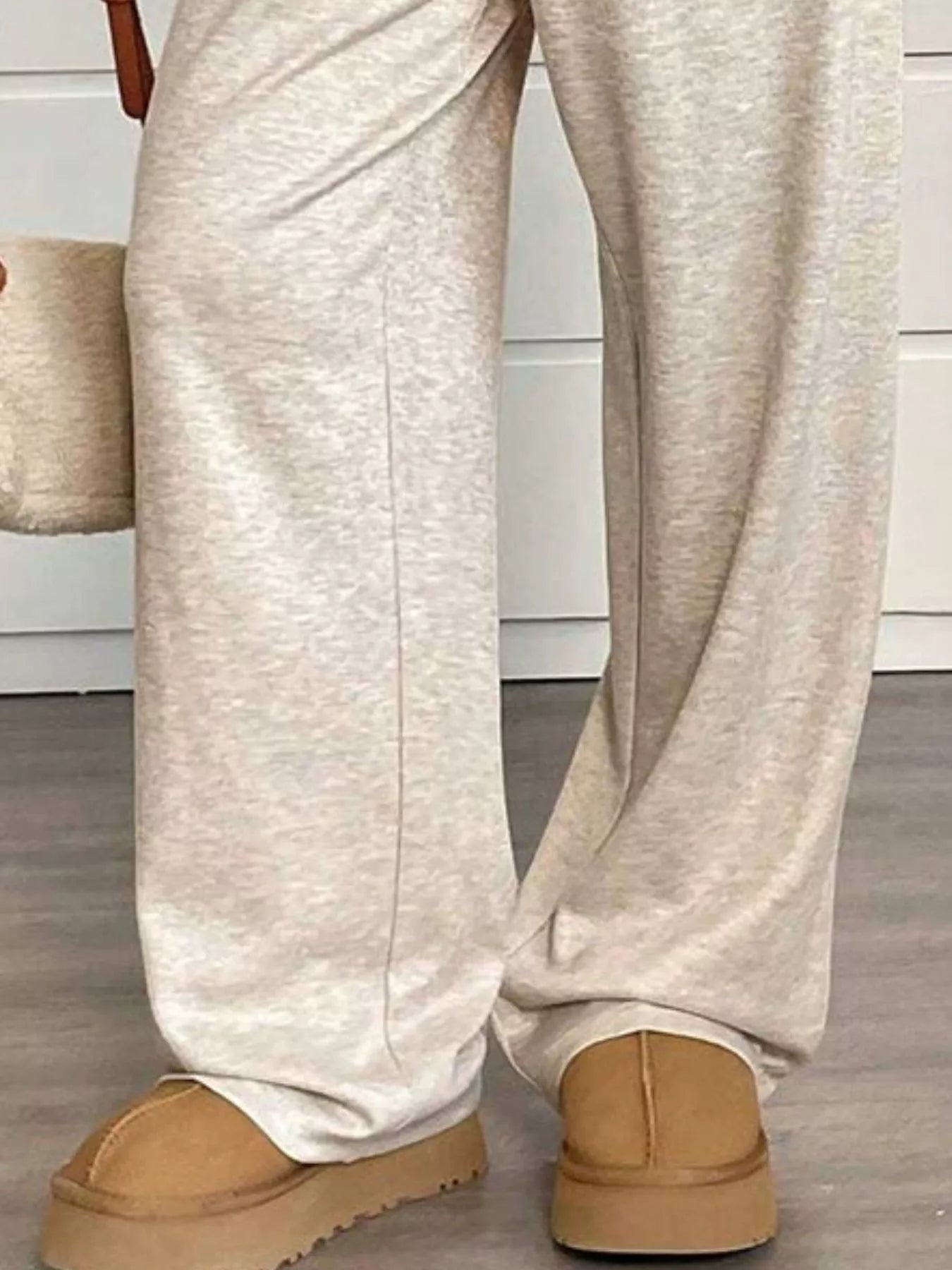 Trendsi High-Waisted Wide-Leg Pants with Drawstring -