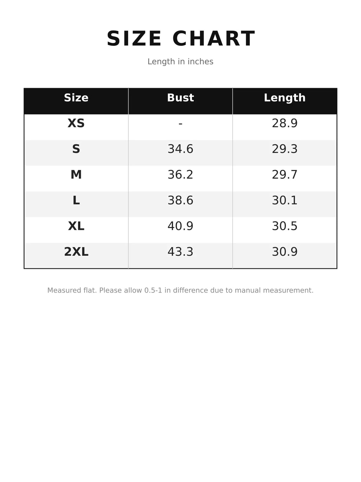 Size chart for halter neck chiffon mini dress