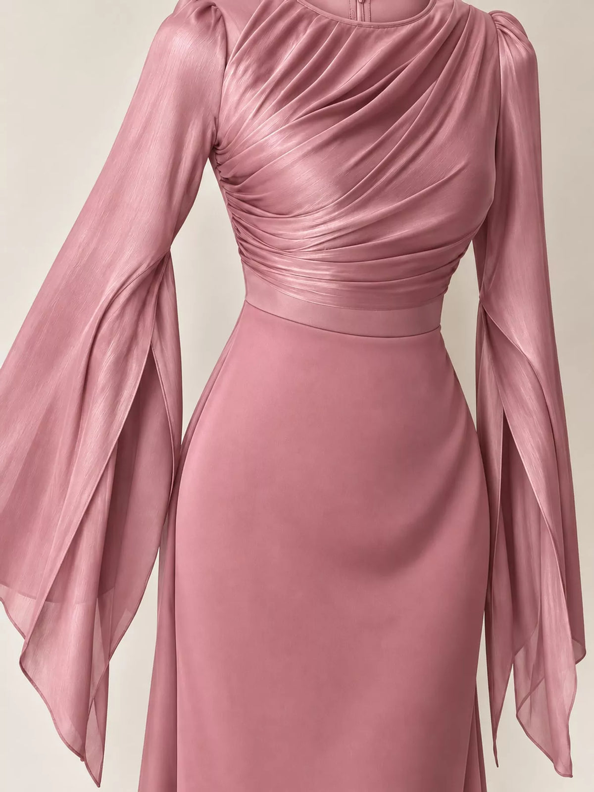 Round Neck Maxi Dress — construction details