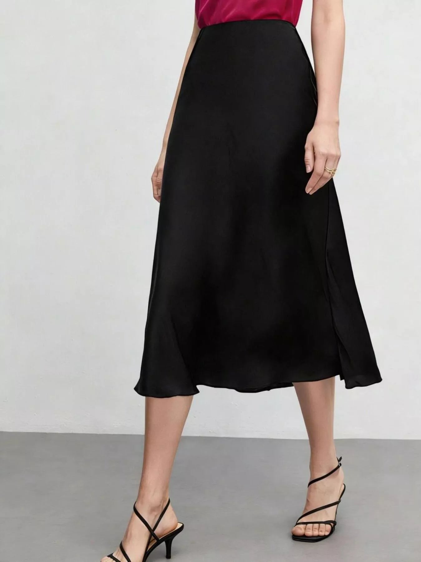 Trendsi High Waist Midi Skirt -