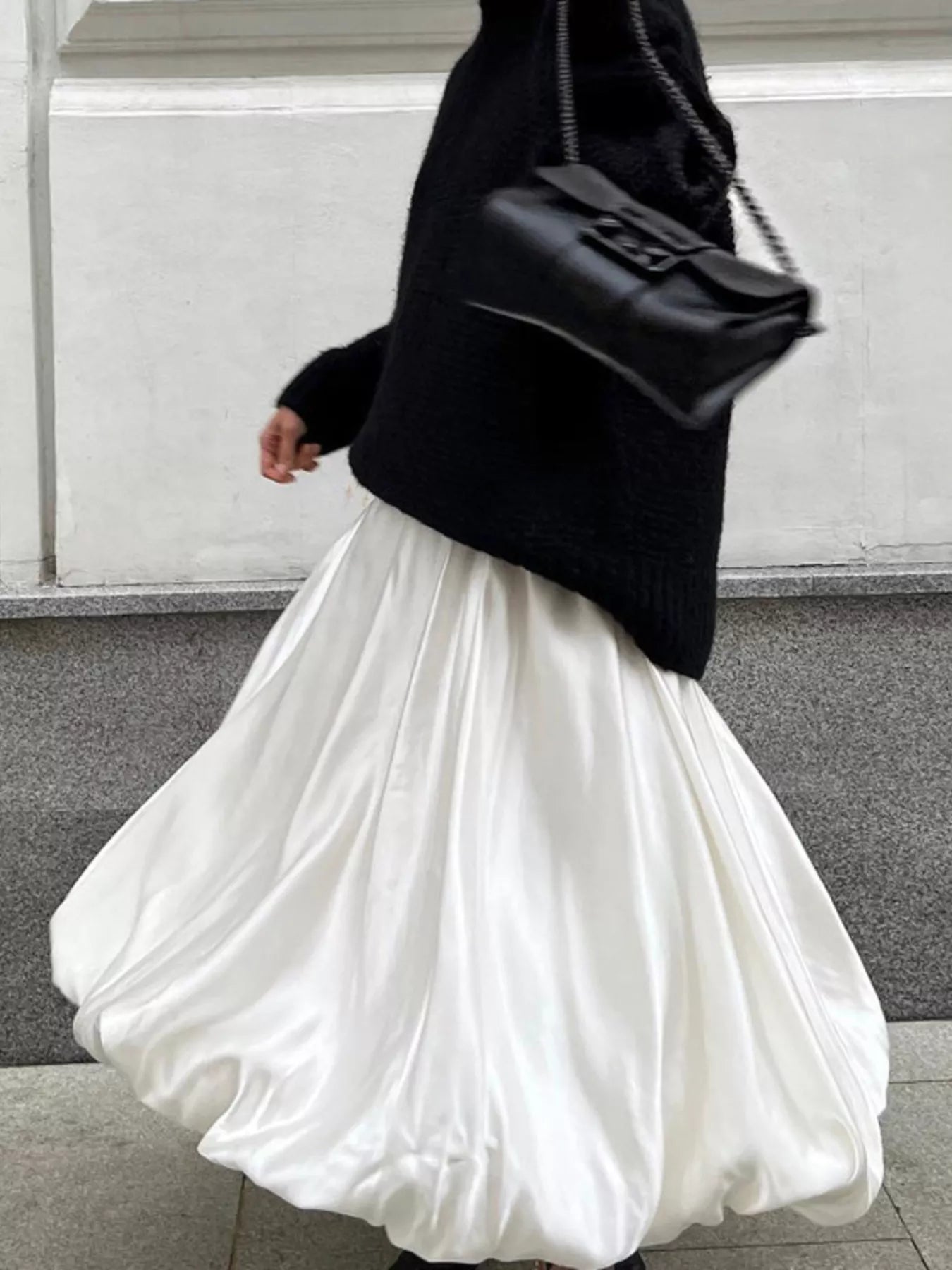 Trendsi Flowy Satin Maxi Skirt -