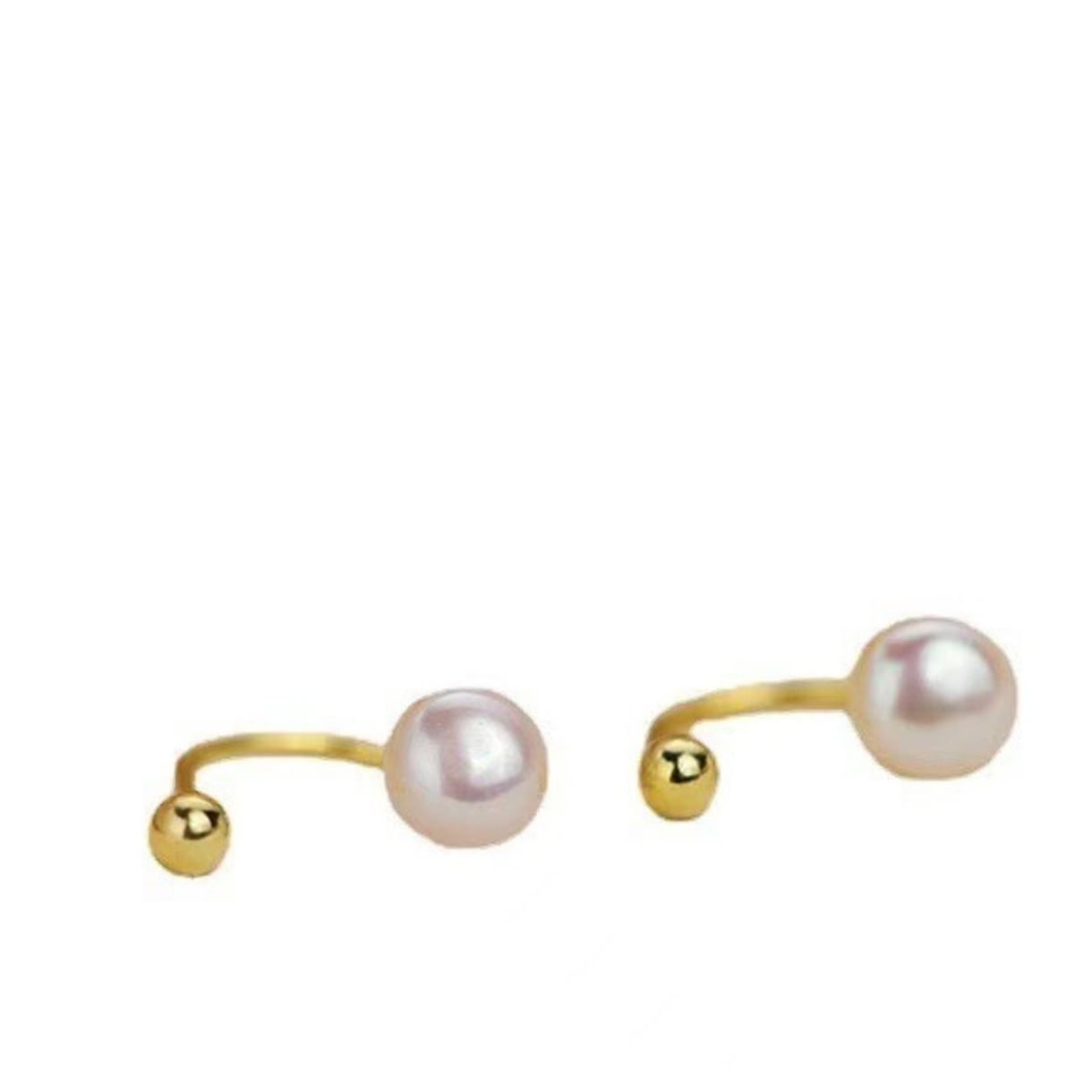 Trendsi 925 Sterling Silver Pearl Stud Earrings -