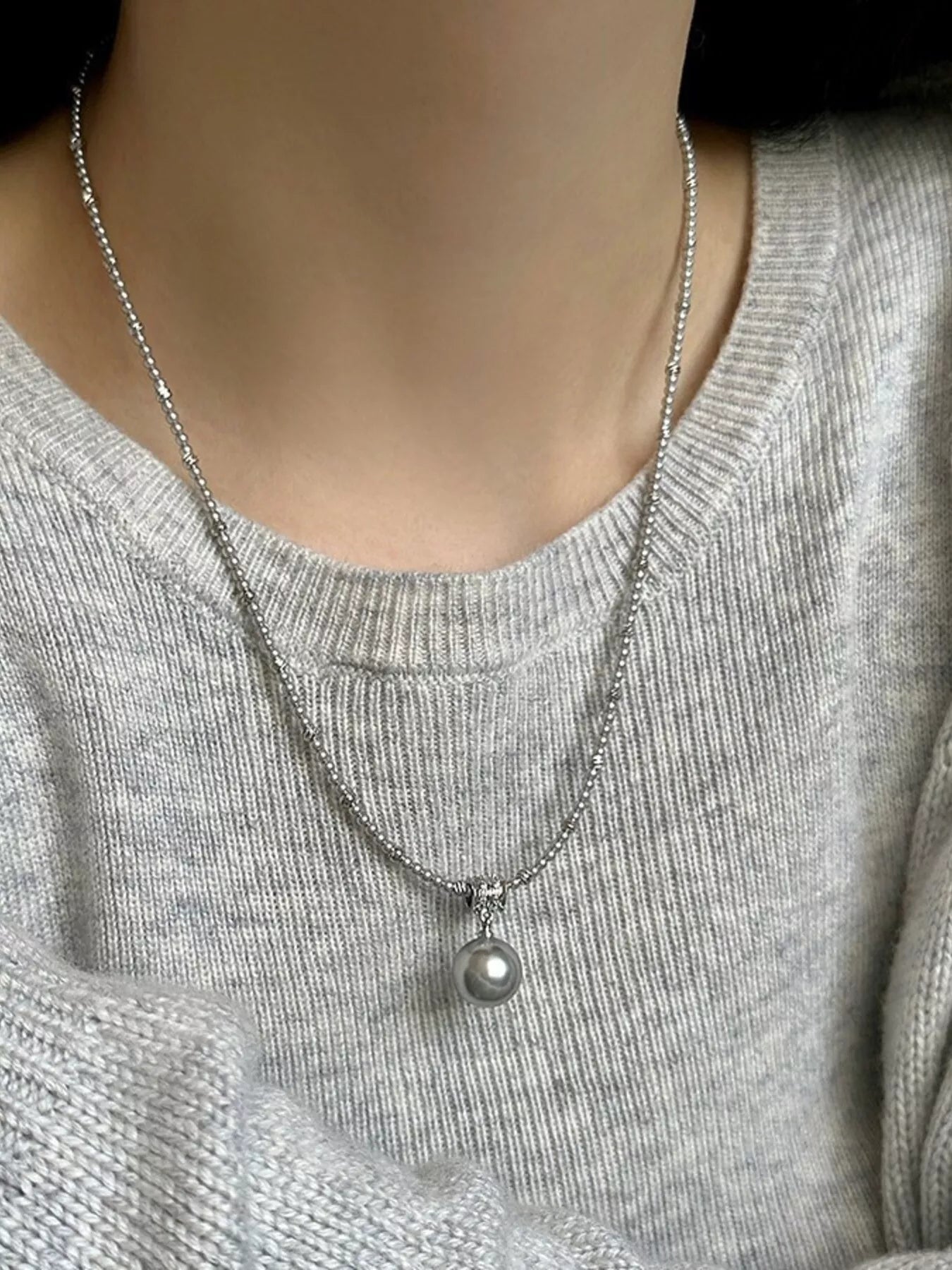 Trendsi Pearl Pendant Necklace -