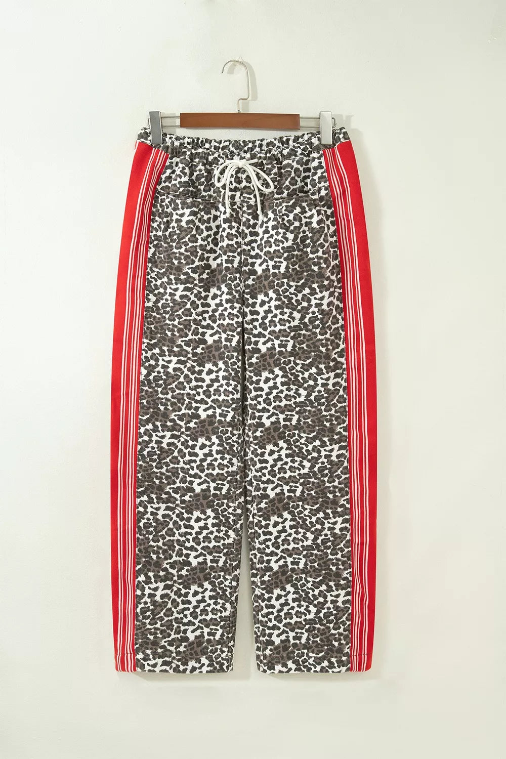 Trendsi Leopard Patchwork Elastic Waist Jeans -