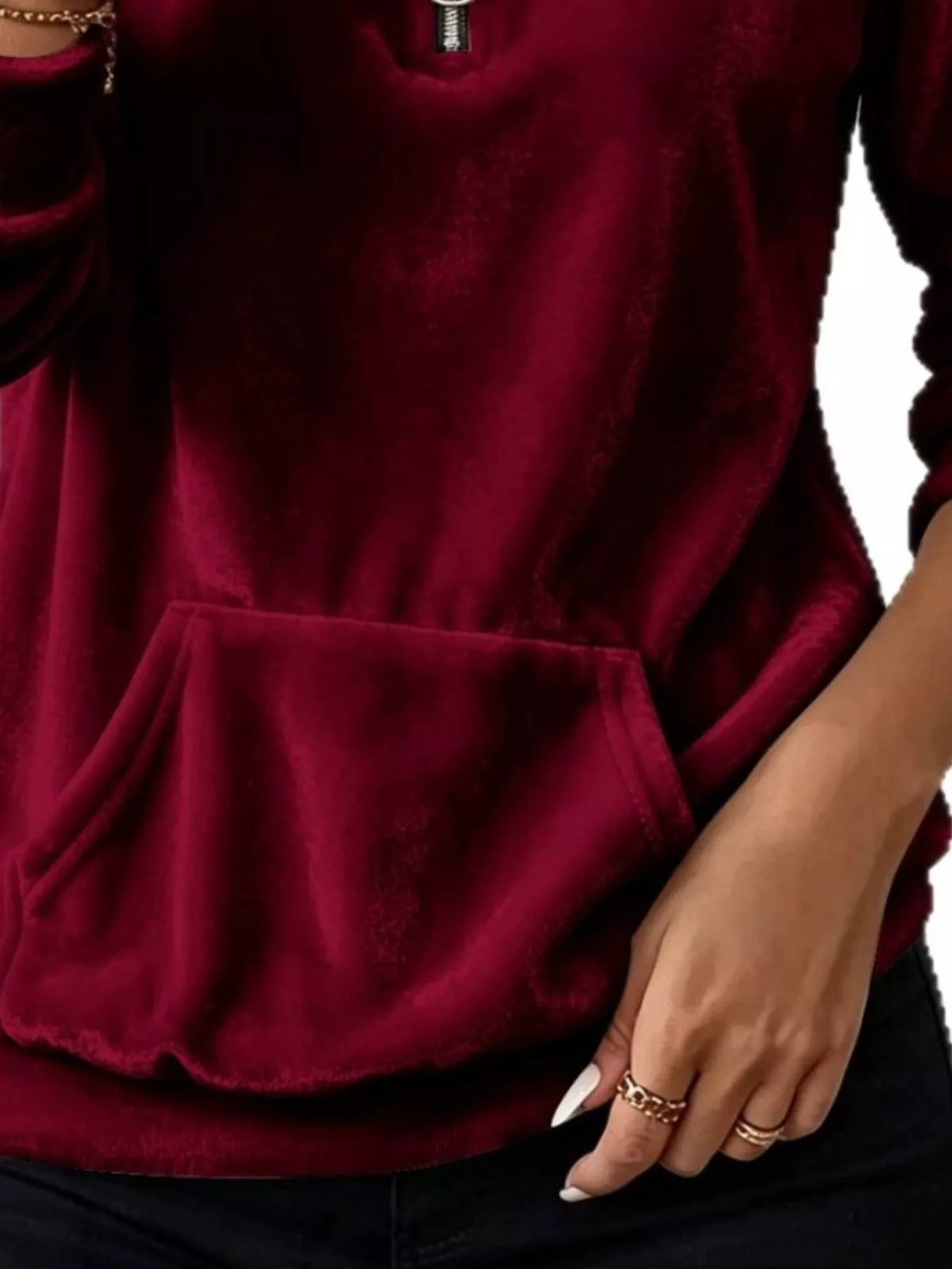 Collared long sleeve sweatshirt, construction and design details