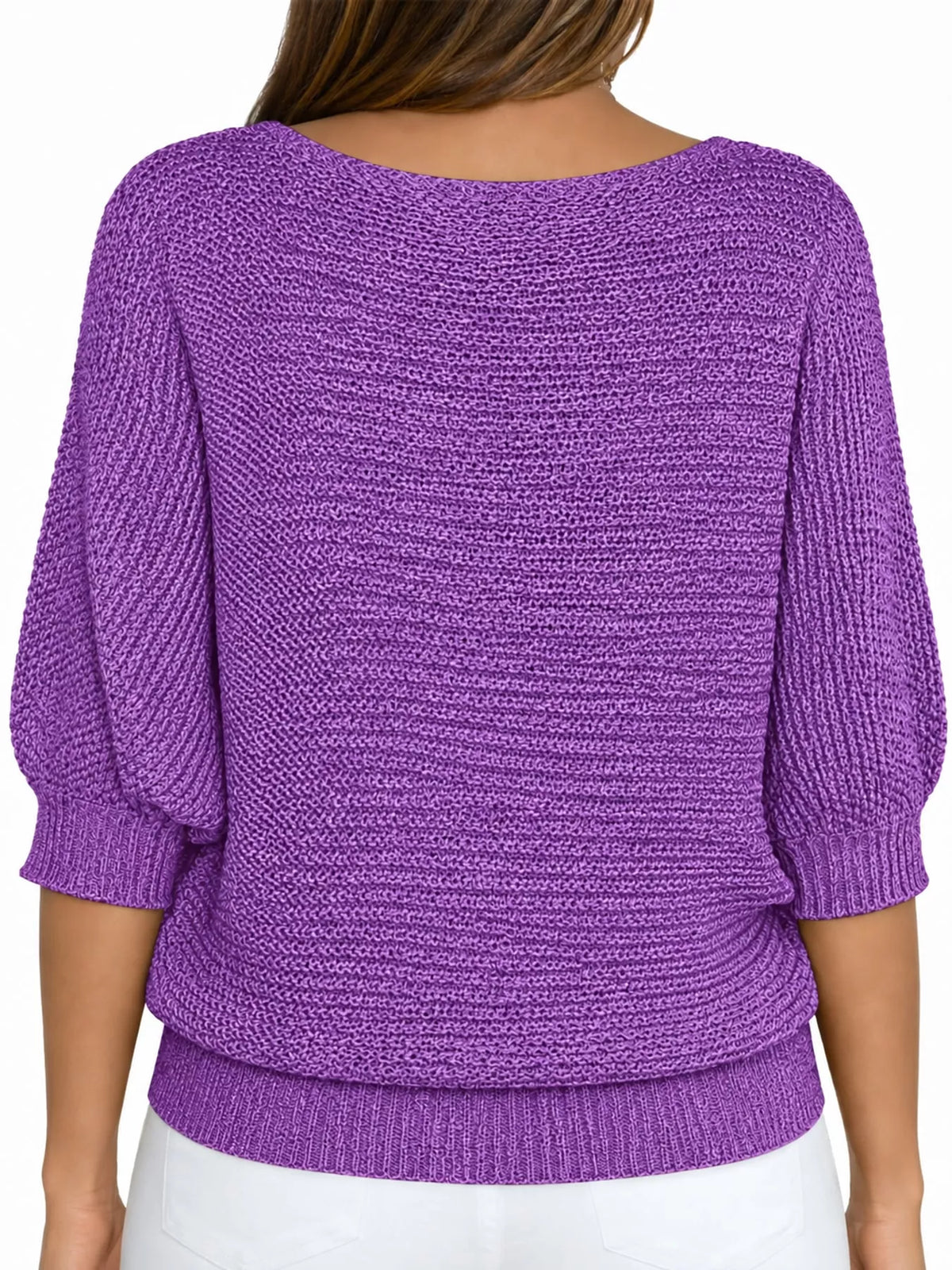 Three-quarter sleeve sweater
