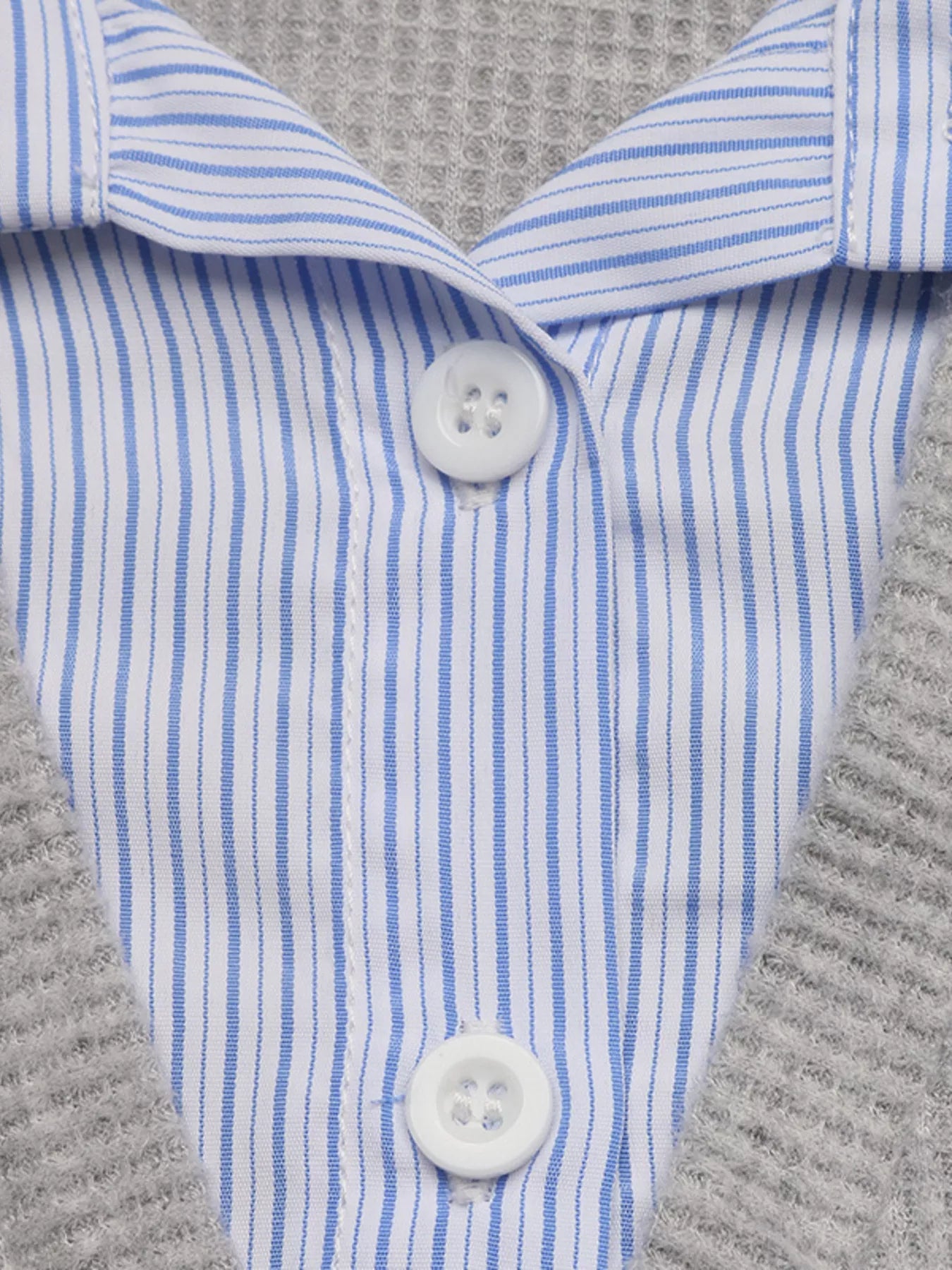 Trendsi Striped Collar Dropped Shoulder Sweatshirt -