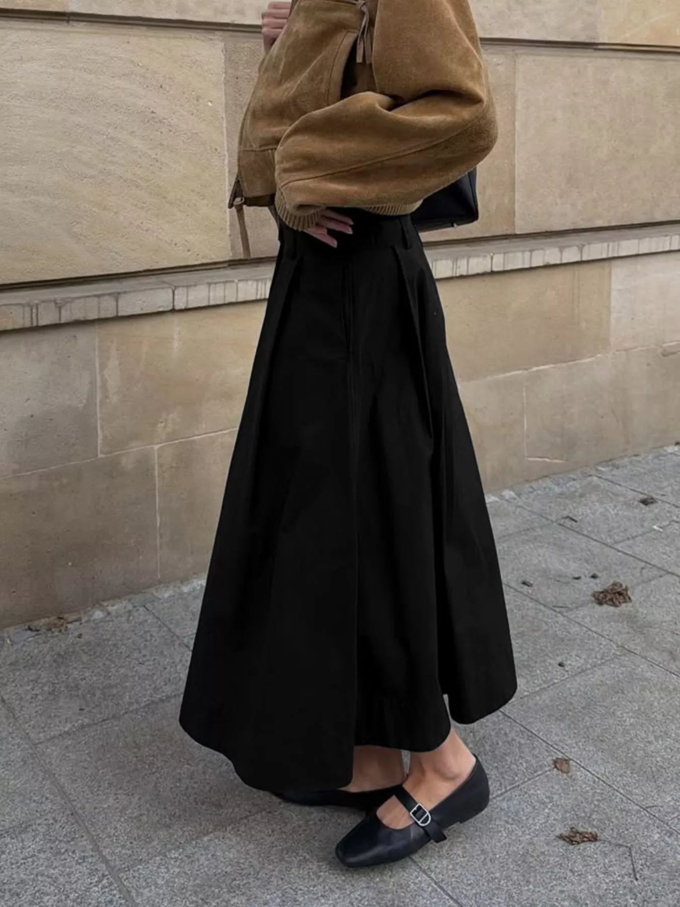 Trendsi High-Waisted A-Line Skirt -