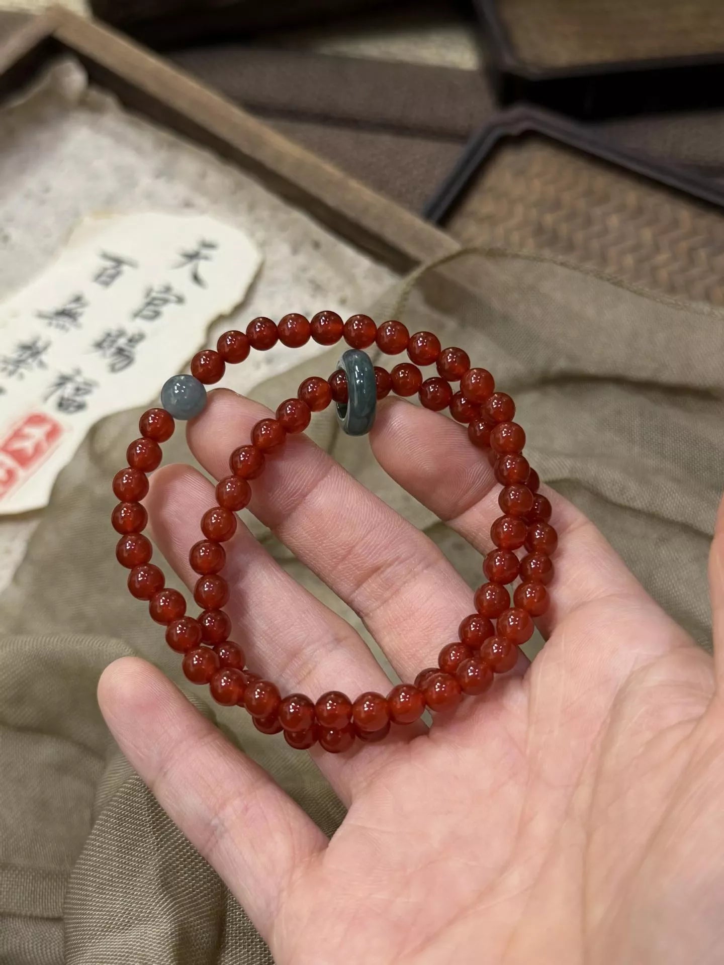 Trendsi Double Layered Agate Beaded Bracelet -