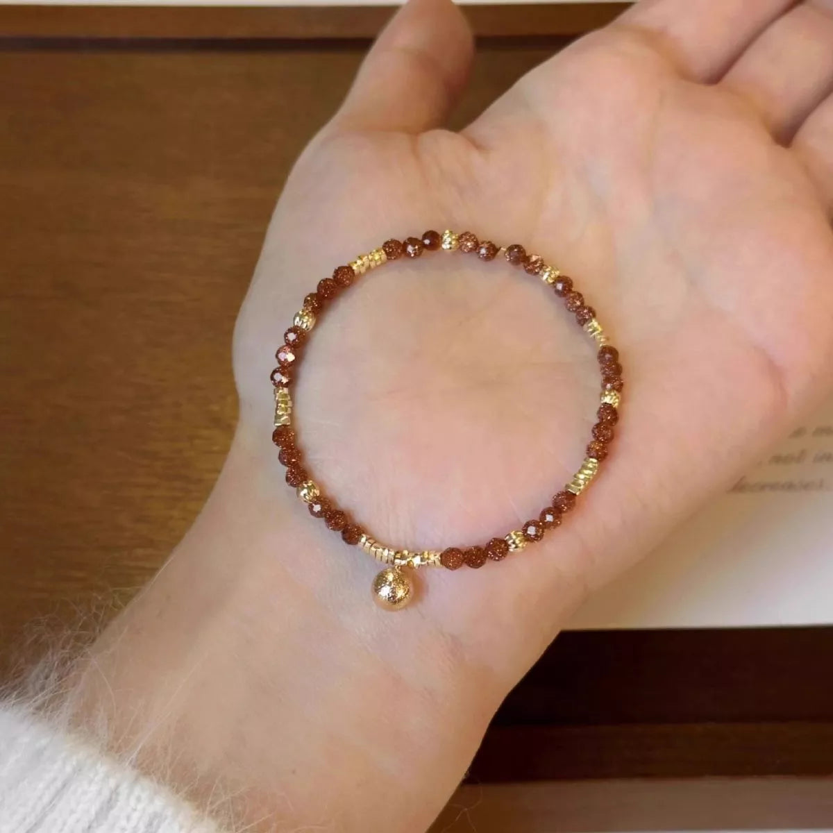 Trendsi Lightweight Beaded Charm Bracelet -
