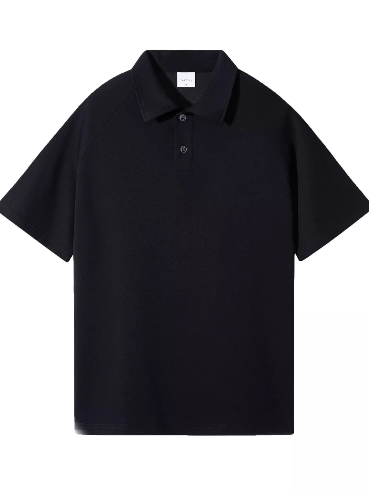 Black short sleeve polo t-shirt