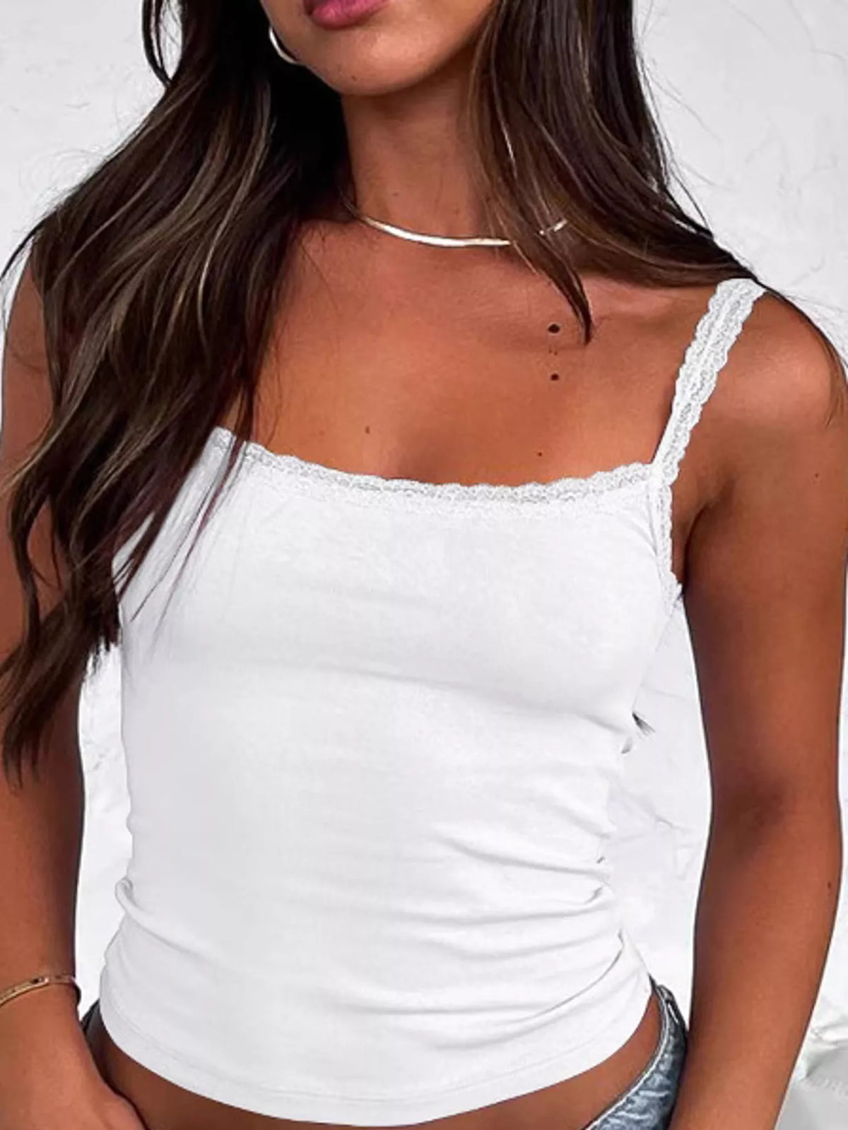 Lace camisole, white front