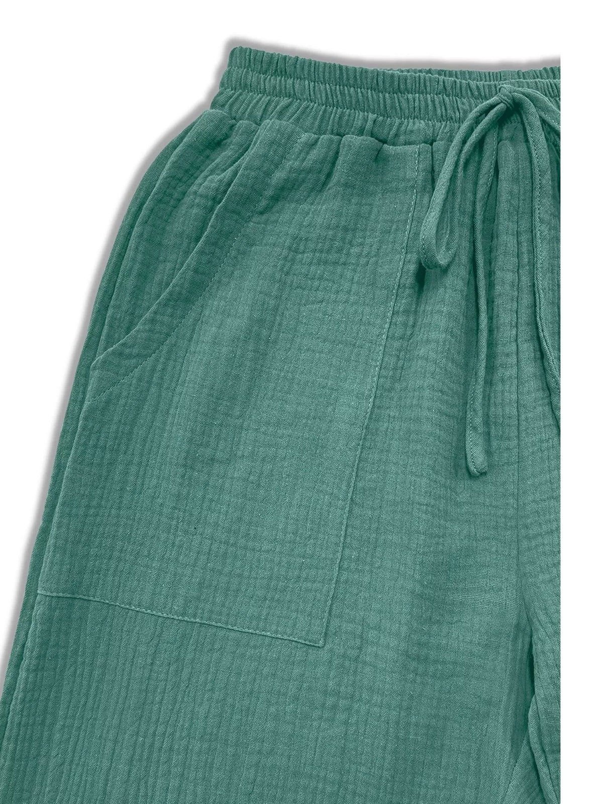 Trendsi Loose Fit Gauze Drawstring Pants -