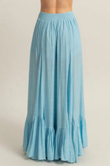 Trendsi HYFVE High-Waist Ruffle Flared Wide Leg Pants - Pants