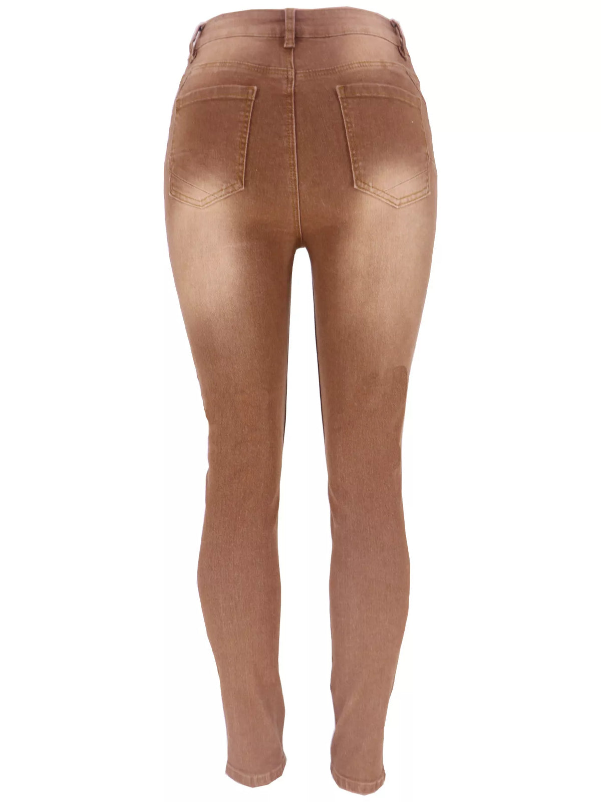 High-waisted slim-fit jeans