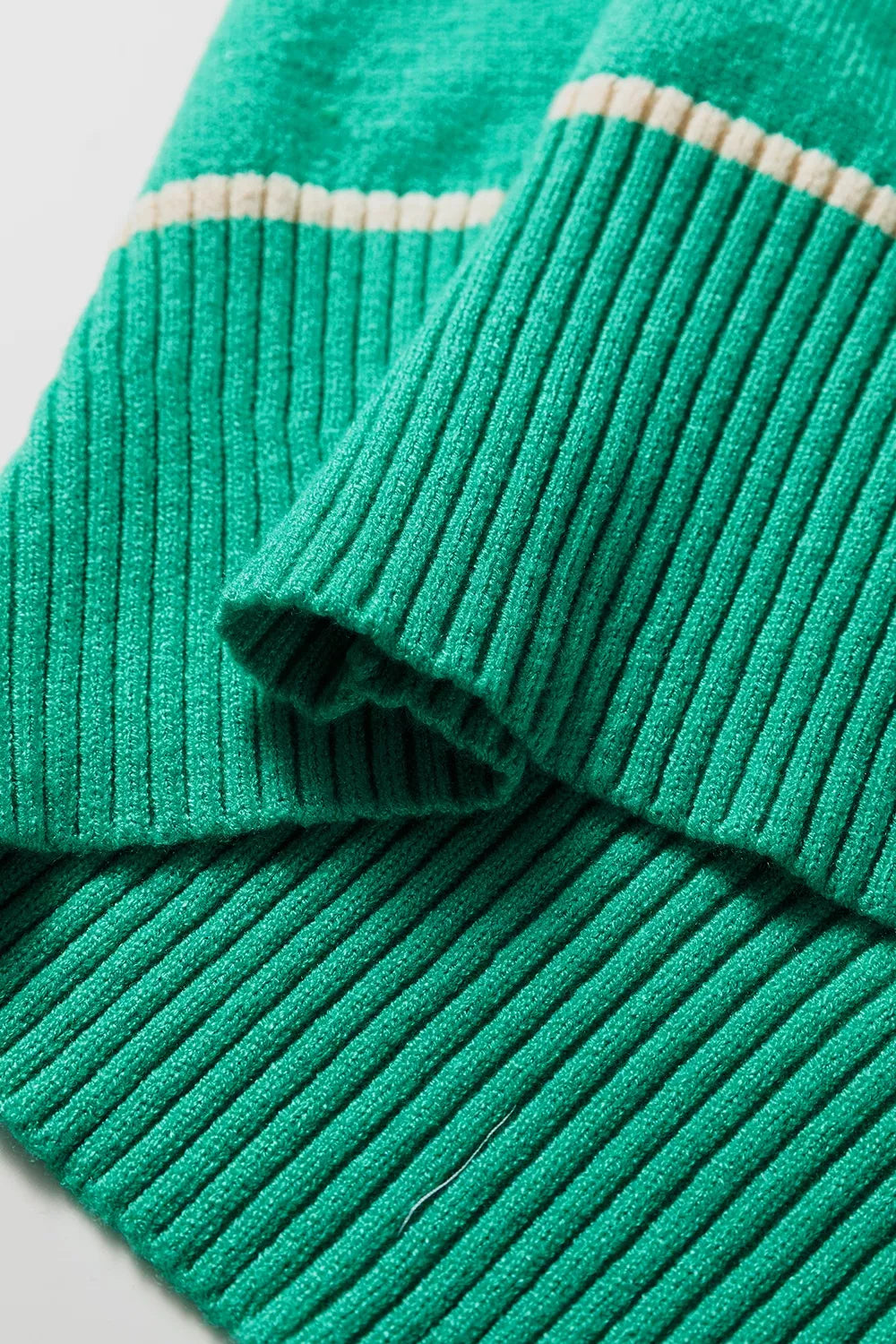 Trendsi Contrast Detail Drop Shoulder Baggy Sweater -
