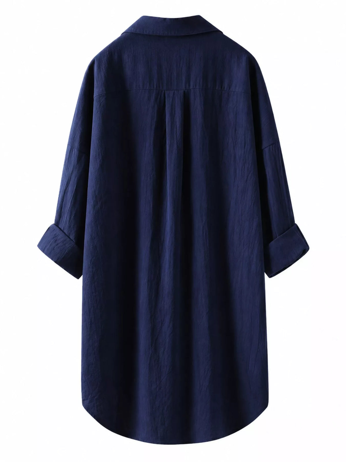 Cotton chest-pocket shirt, navy back