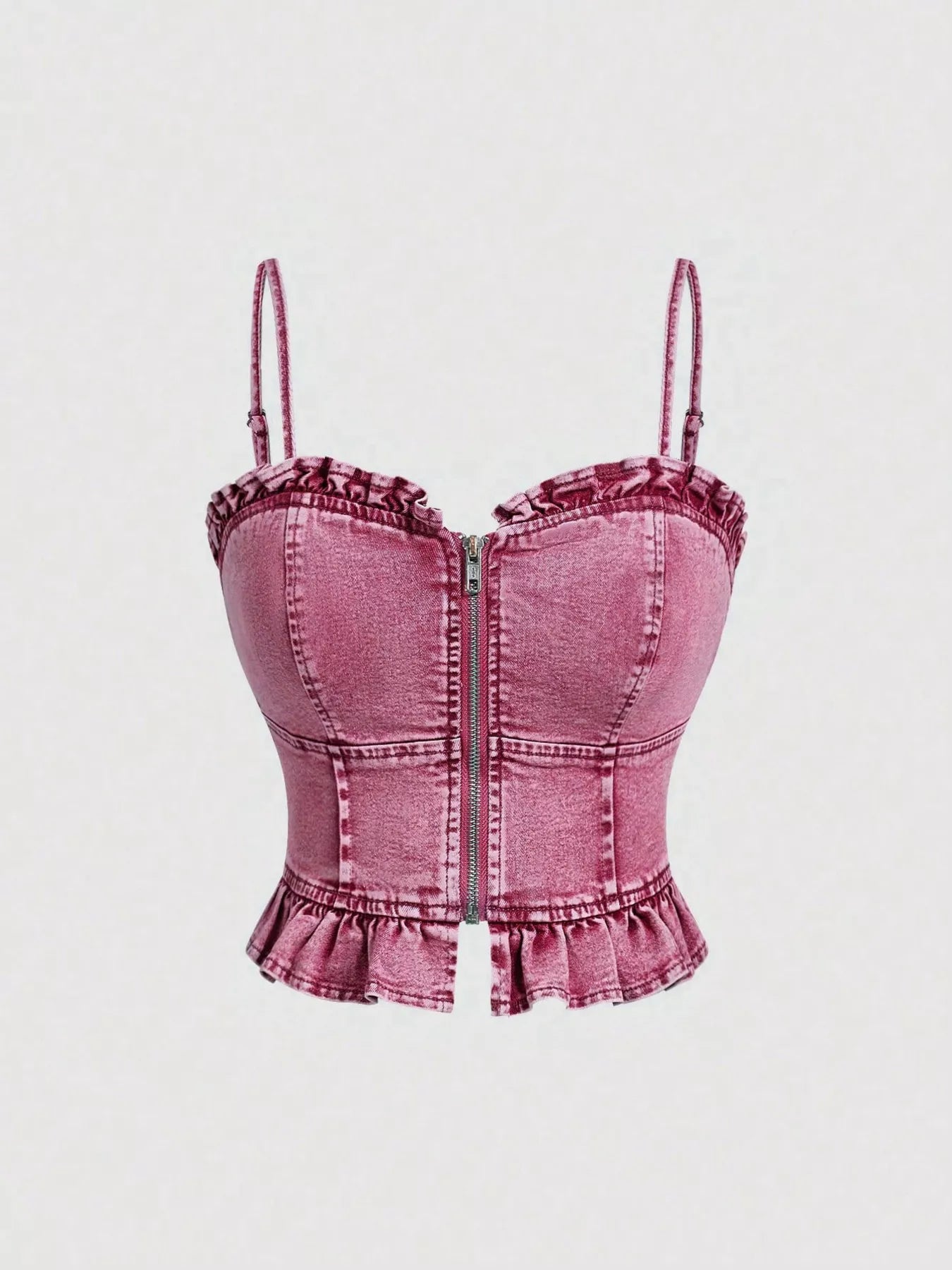 Trendsi Sweetheart Neck Denim Cami -