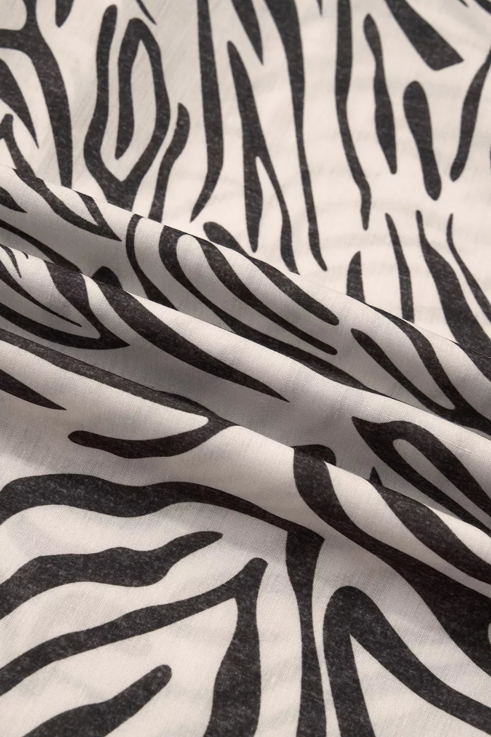 Trendsi Multicolour Western Print Zebra Pattern Elastic Waist Pocket Pants -