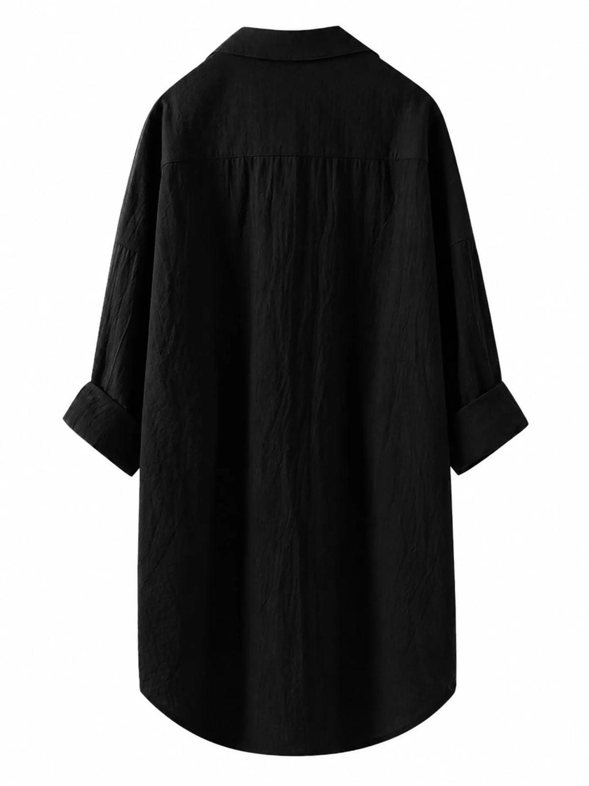 Cotton chest-pocket shirt, black back