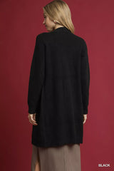 Trendsi Umgee Button-Down Longline Sweater Cardigan with Front Pockets -