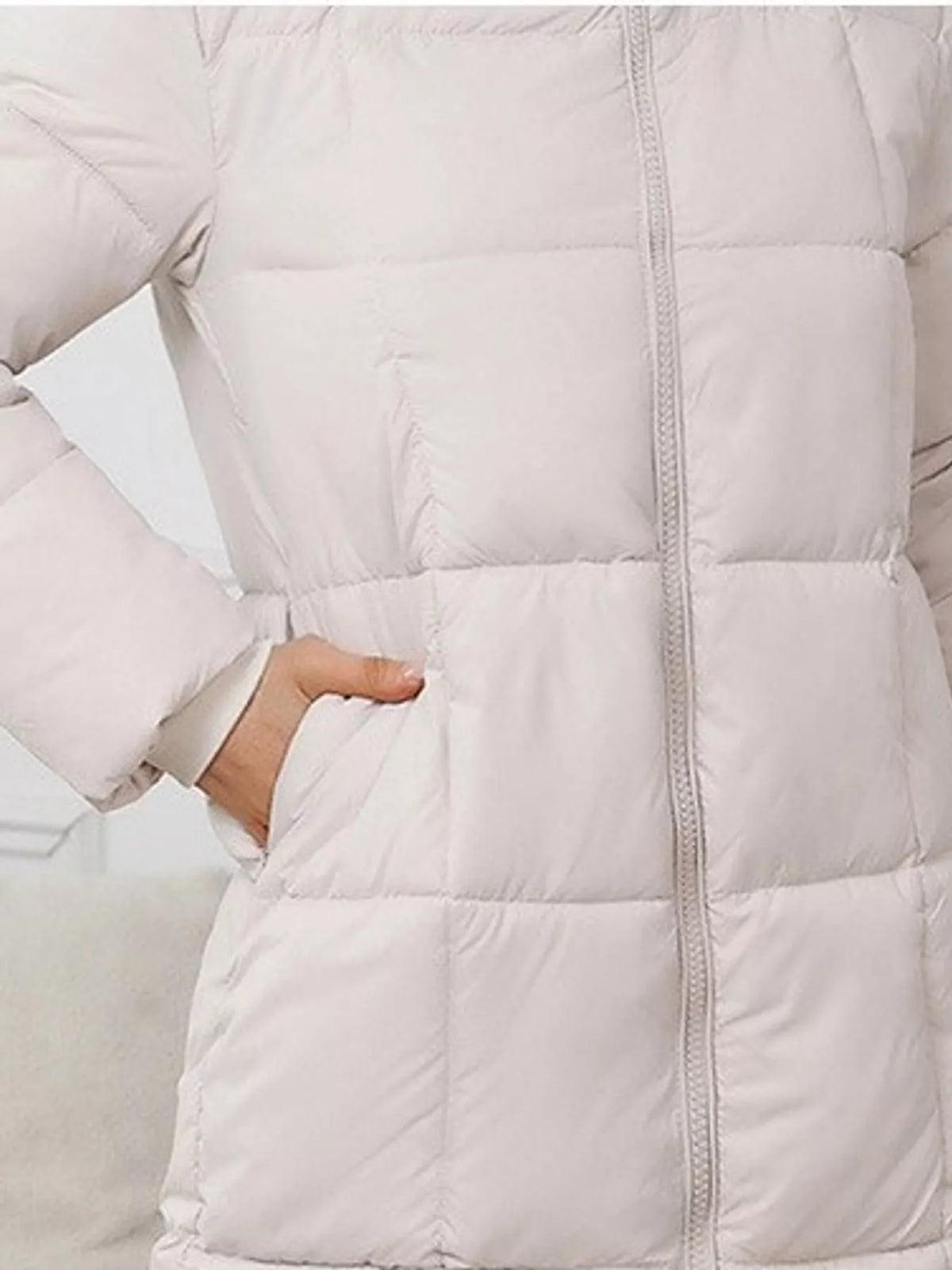 Long-sleeve coat, garment detail