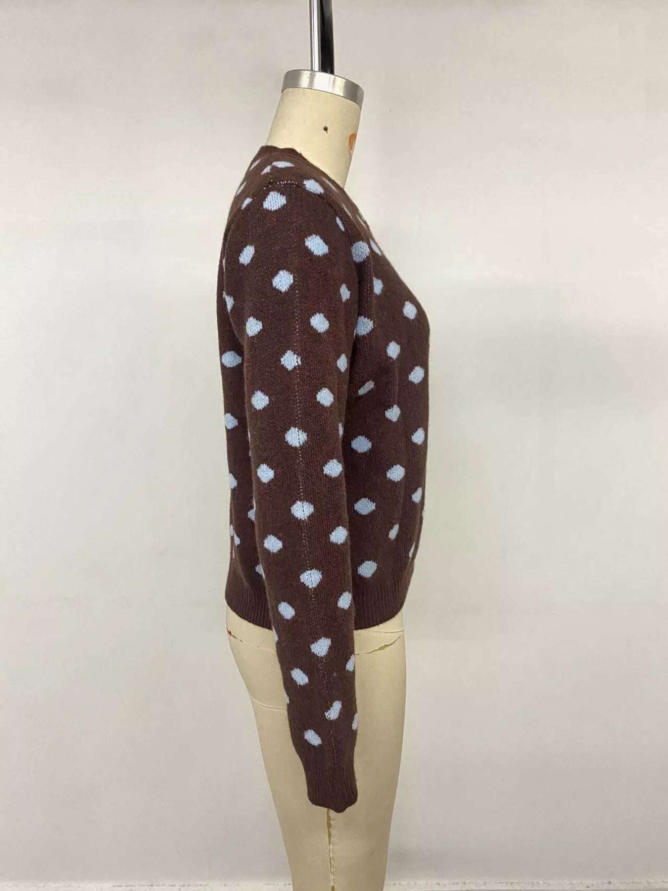 Trendsi Polka Dot Button Up Cardigan -