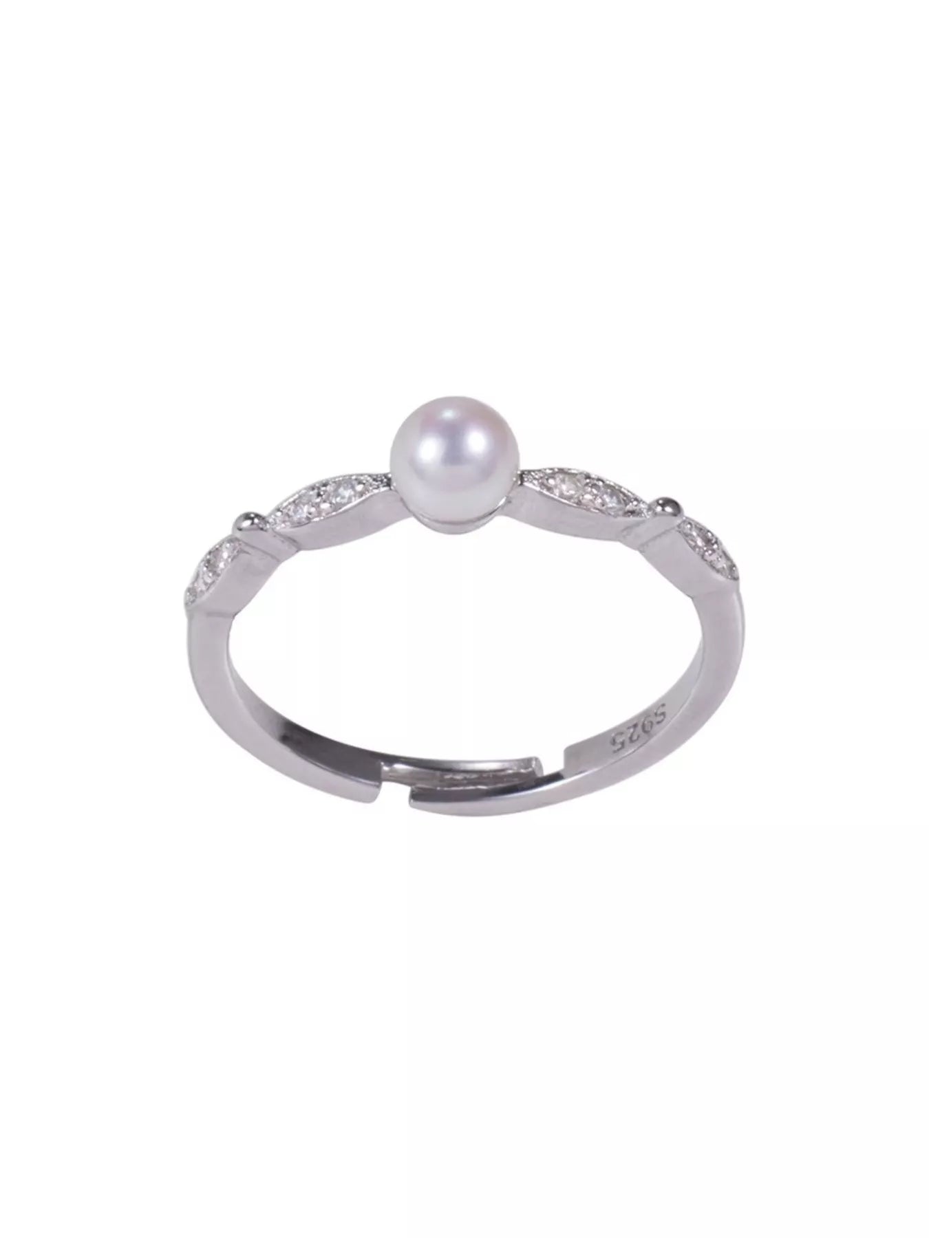 Trendsi 925 Sterling Silver Pearl Ring -