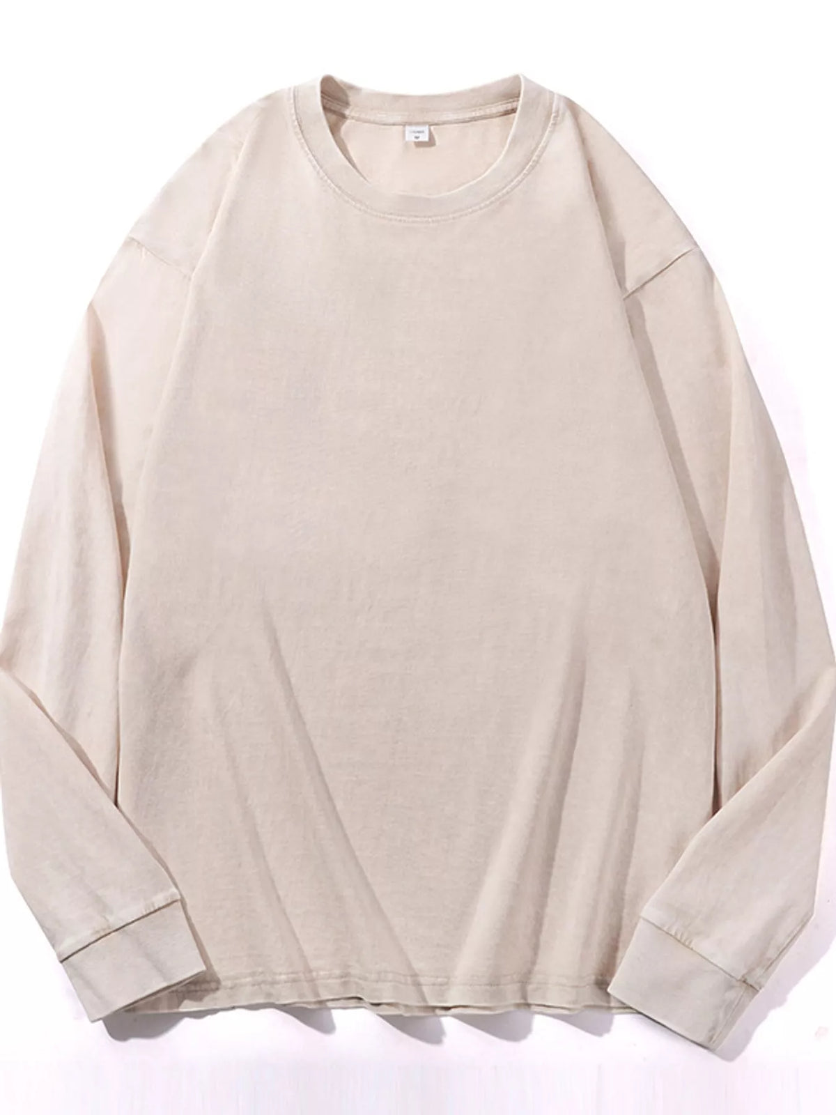 Washed Oversized Long Sleeve T-Shirt — garment front