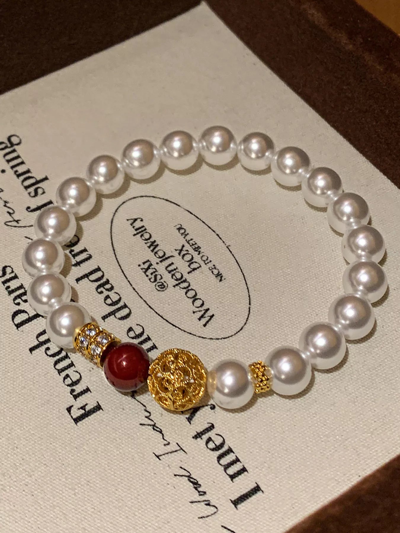 Trendsi Pearl Beaded Bracelet -
