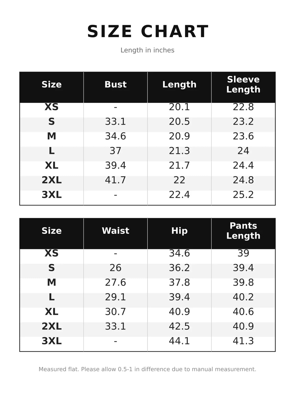 Long Sleeve Ruched Top and Wide-Leg Drawstring Pants Set — size and measurement chart