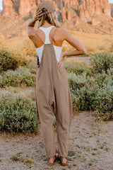 Trendsi Double Take Full Size V-Neck Sleeveless Jumpsuit with Pockets -