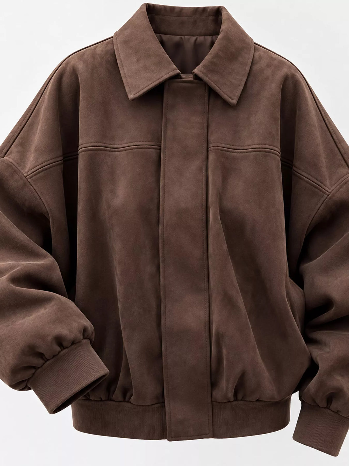 Cropped zip jacket, brown zipped front