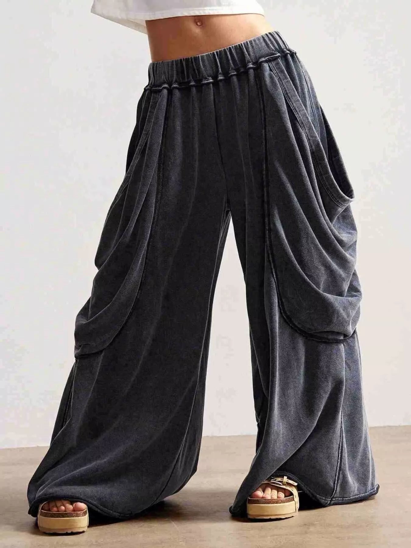 Trendsi Oversized Wide-Leg Harem Pants -