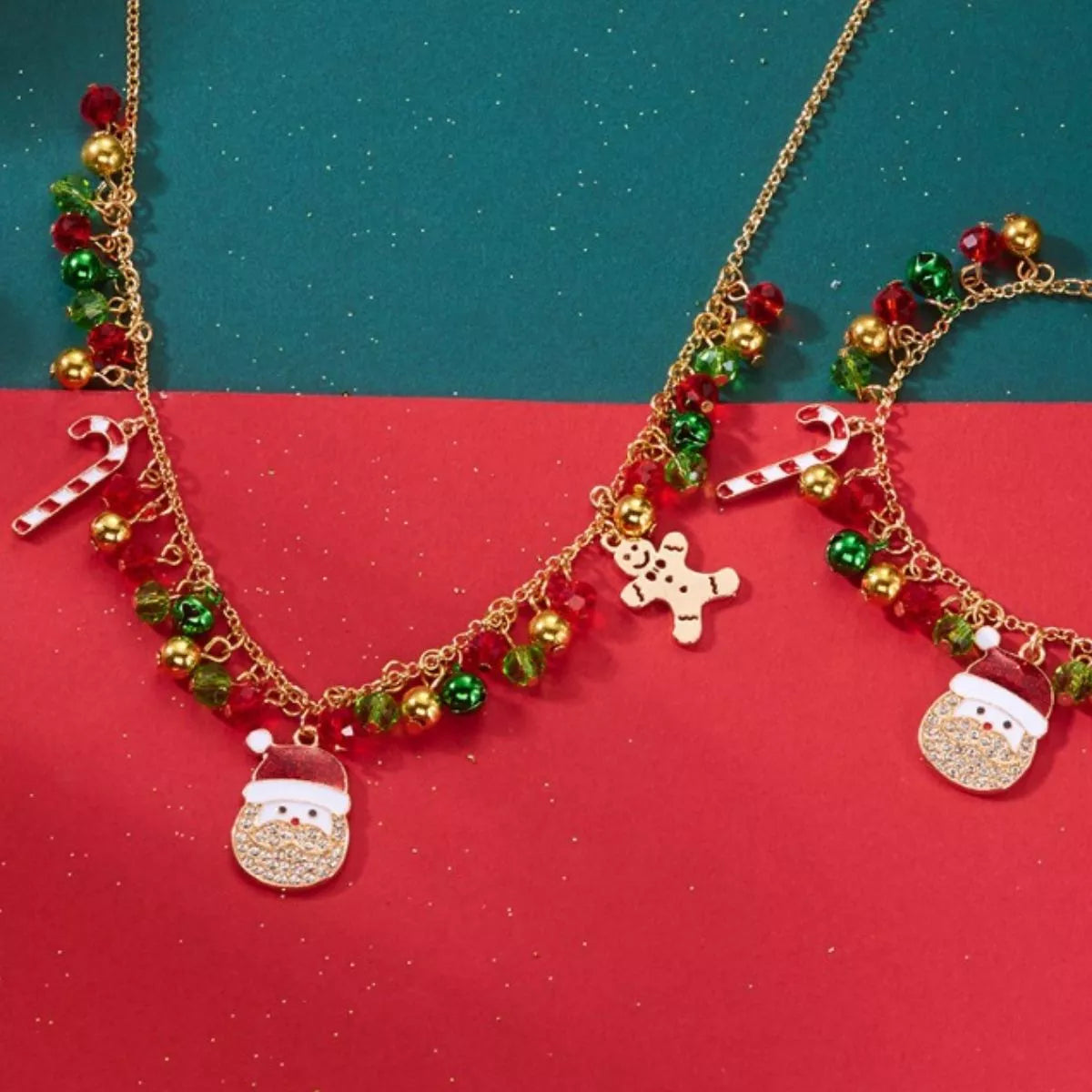 Trendsi 18K Gold-Plated Christmas Charm Necklace -