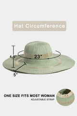 Trendsi Fame Metallic Accent Trim Floppy Sun Hat -