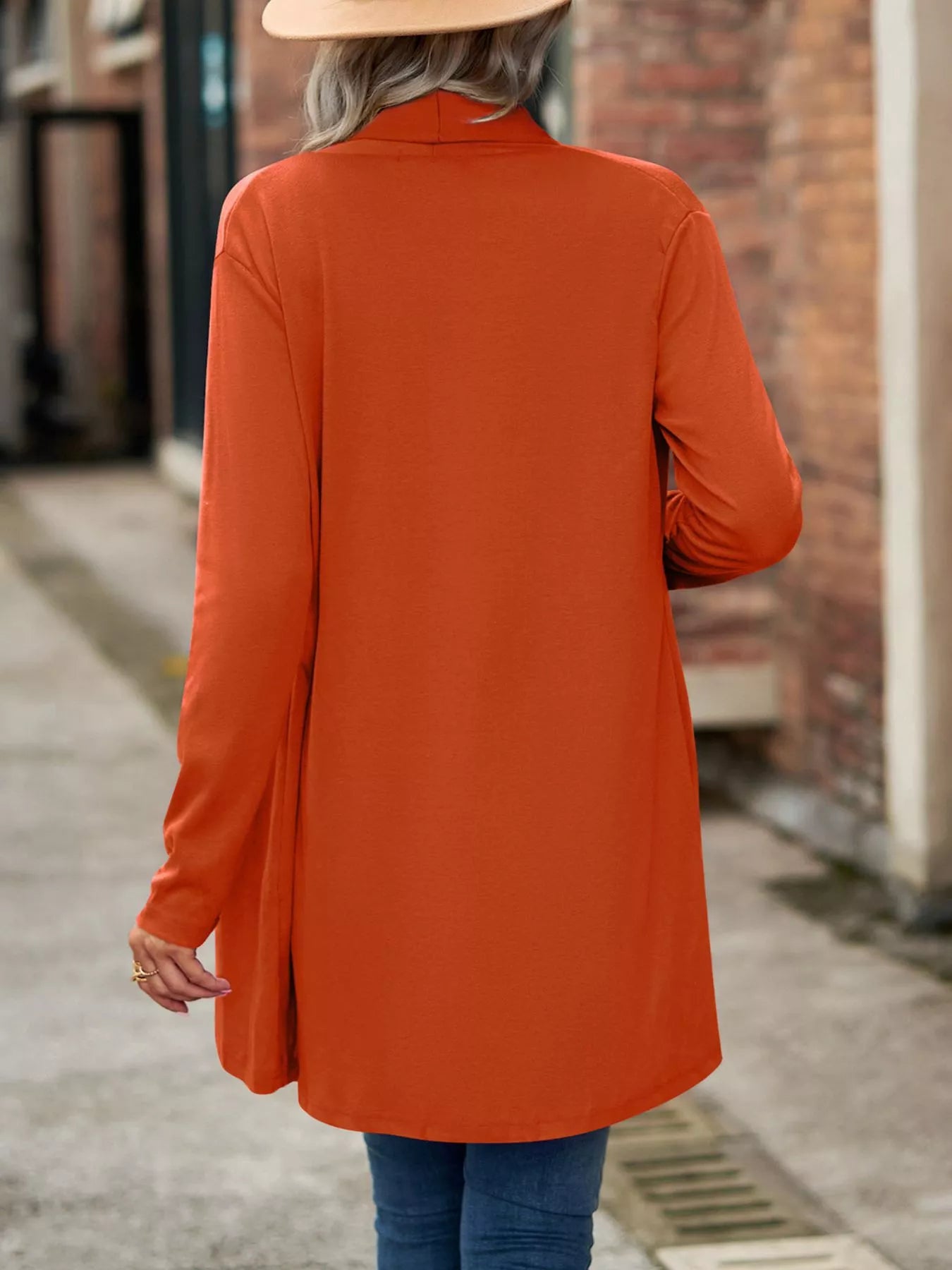 Trendsi Open-Front Dropped Shoulder Cardigan -